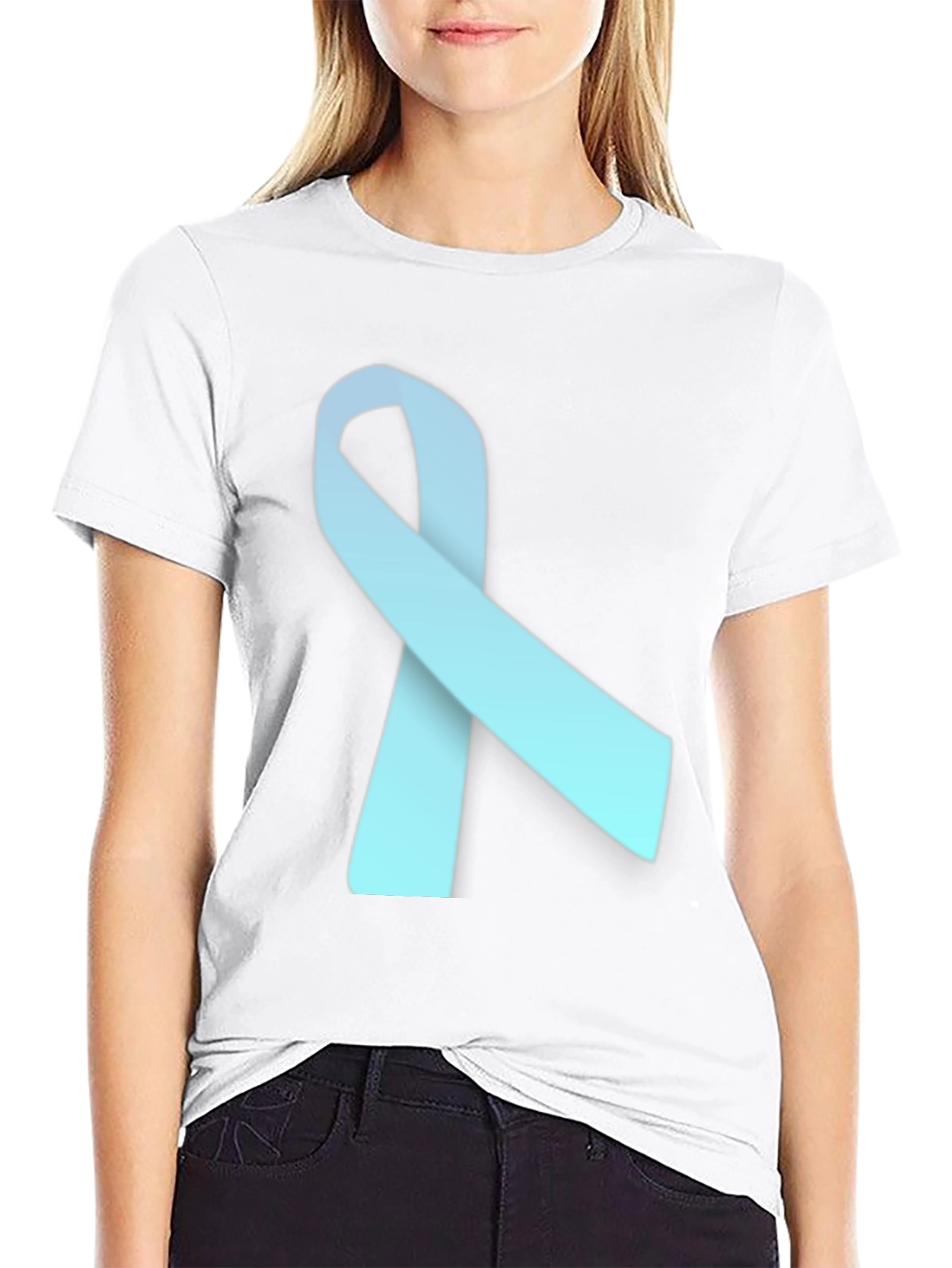Black Awareness Ribbon T-Shirt - Soft Cotton Blend view 9