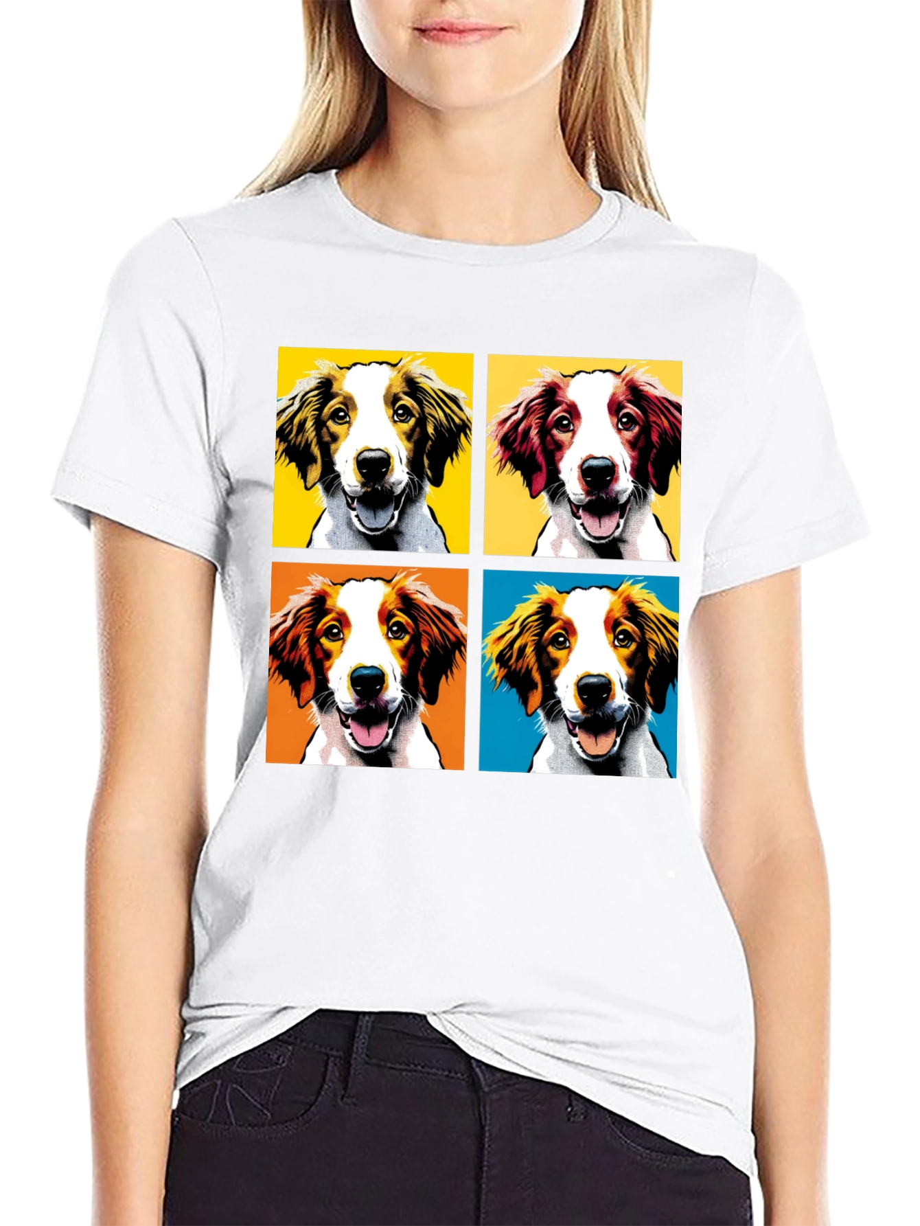 Black Pop Art Dog Breed T-Shirt - Unique Graphic Tee view 9