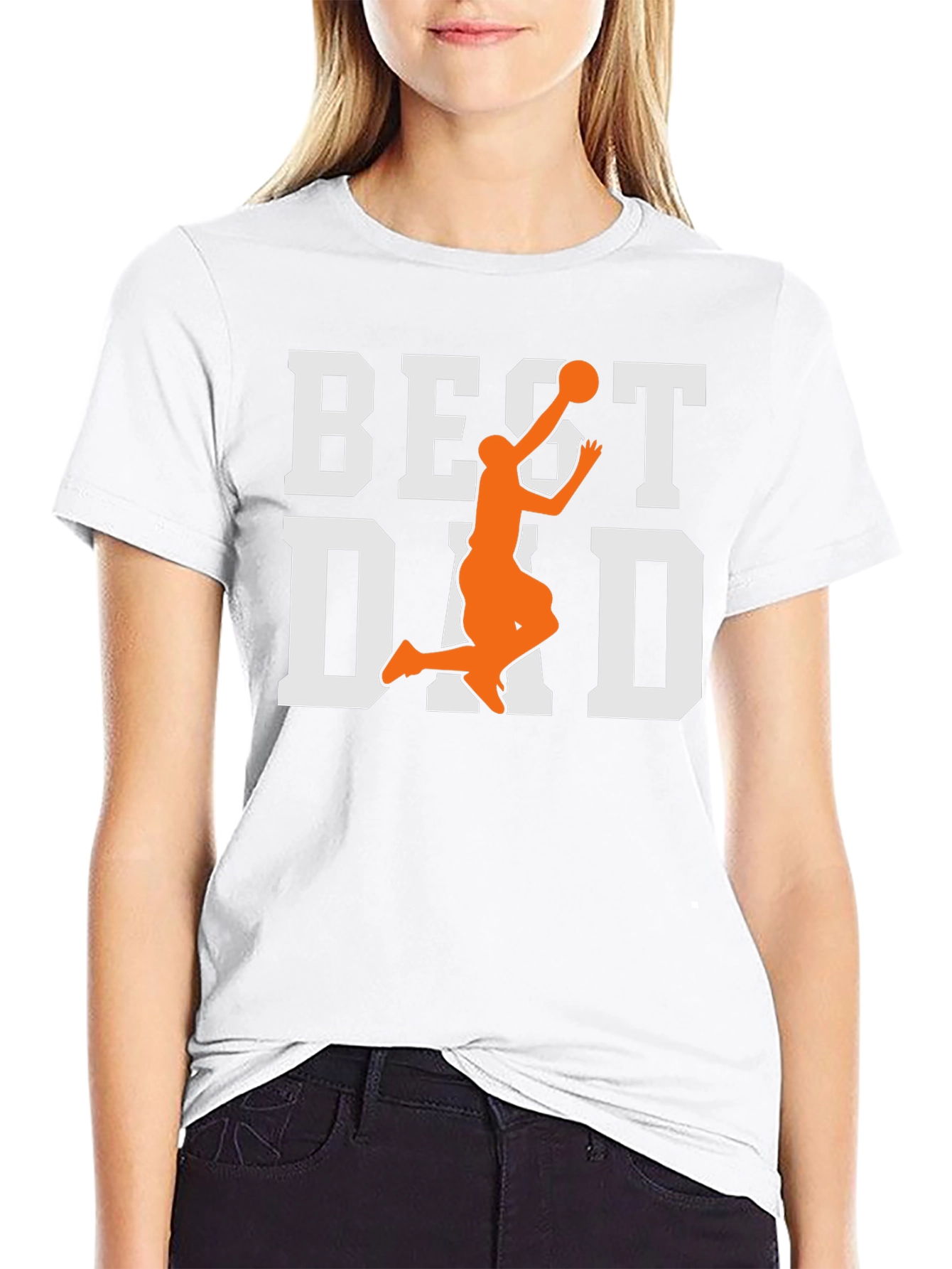 Black Best Dad Basketball Graphic Tee view 9