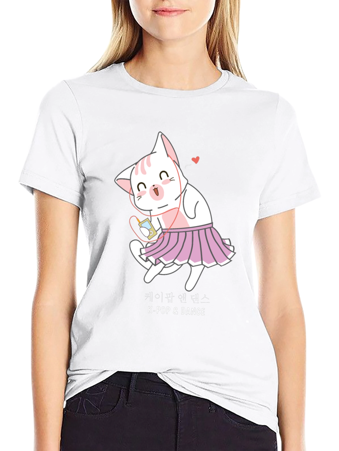 Black K-Pop Dance Cat T-Shirt view 9