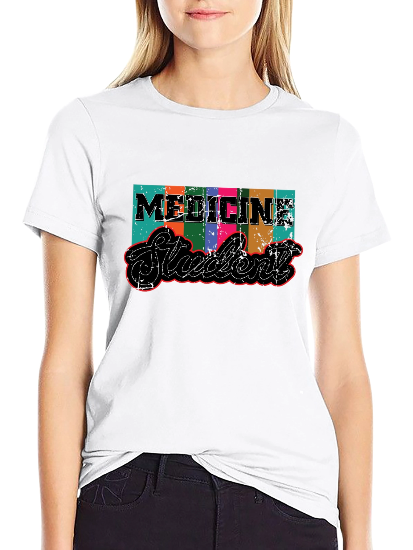 Black Medicine Student Graphic T-Shirt view 9