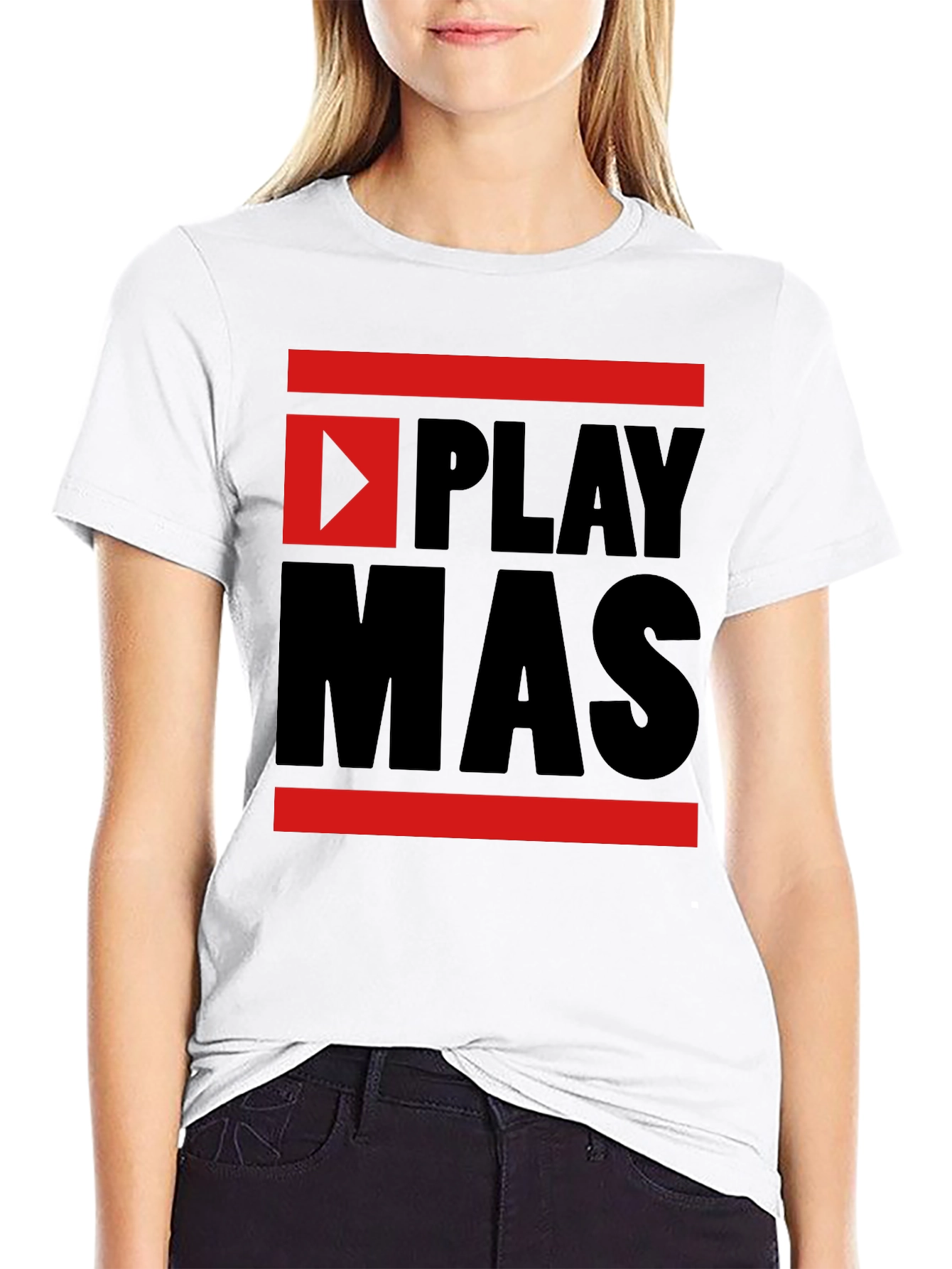 Black Play Mas T-Shirt - Black view 9