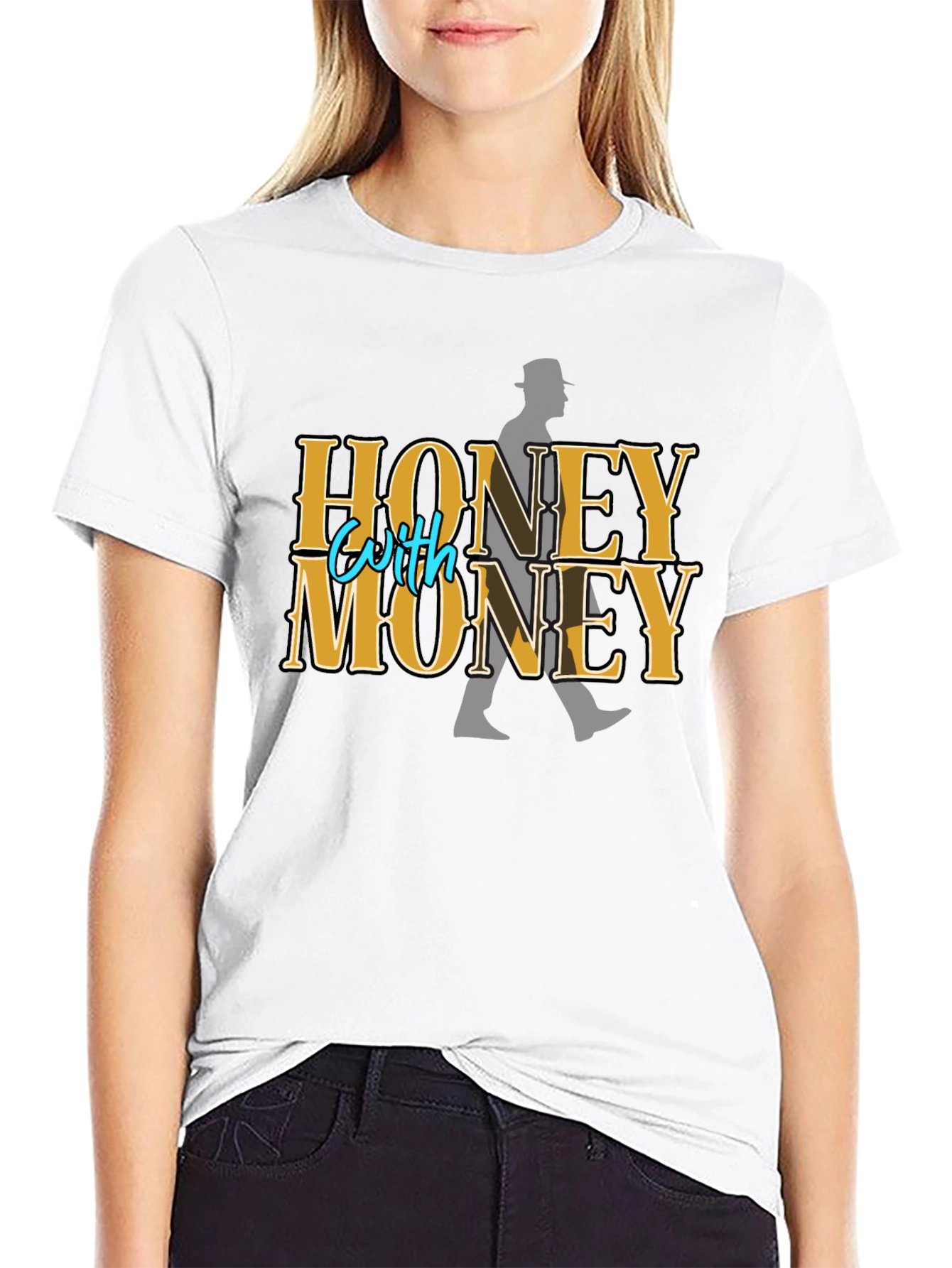 Black Honey with Money Graphic T-Shirt view 9