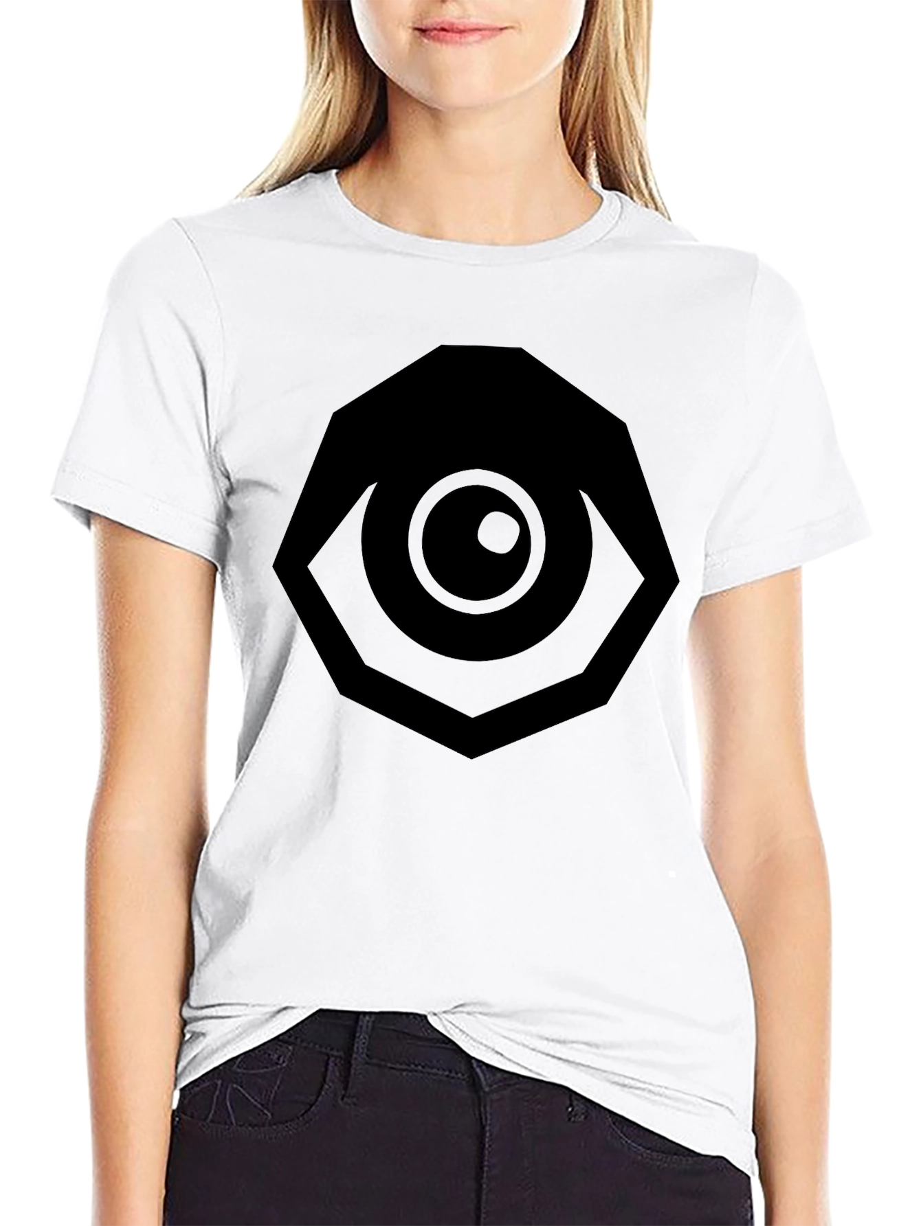 Black All Seeing Eye Graphic Tee - Black Cotton T-Shirt view 9