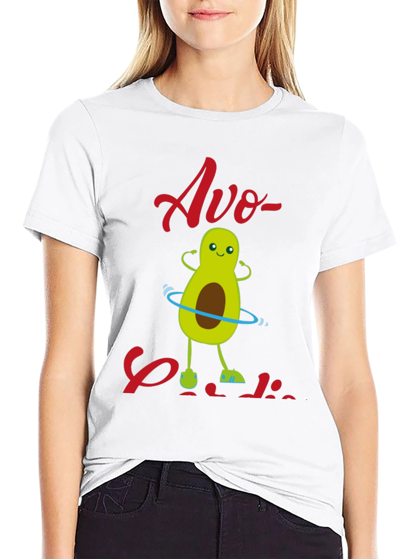 Black Avo-Cardio T-Shirt - Fun Avocado Workout Design view 9