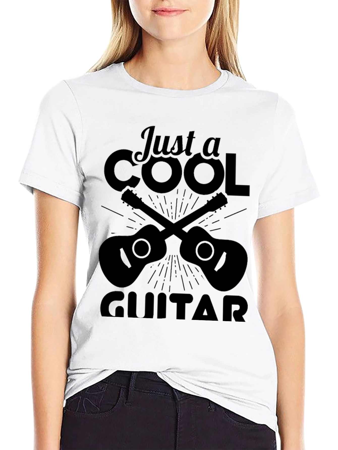 Black Cool Guitar T-Shirt - Musician Tee view 9
