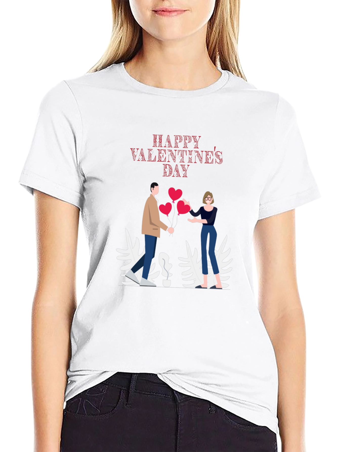 Black Valentine's Day Graphic T-Shirt view 9