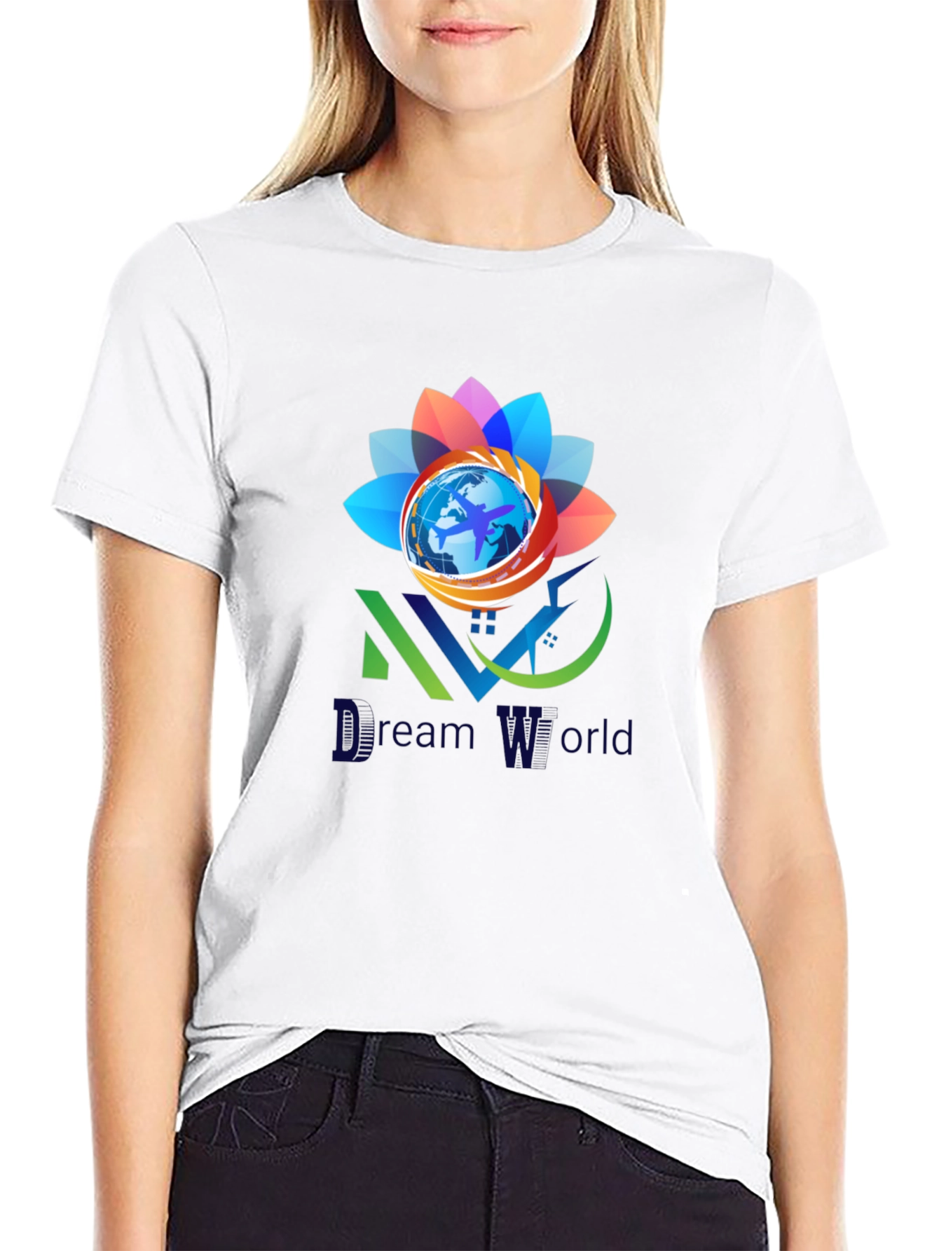 Black Dream World Graphic Tee - Soft Cotton Blend view 9