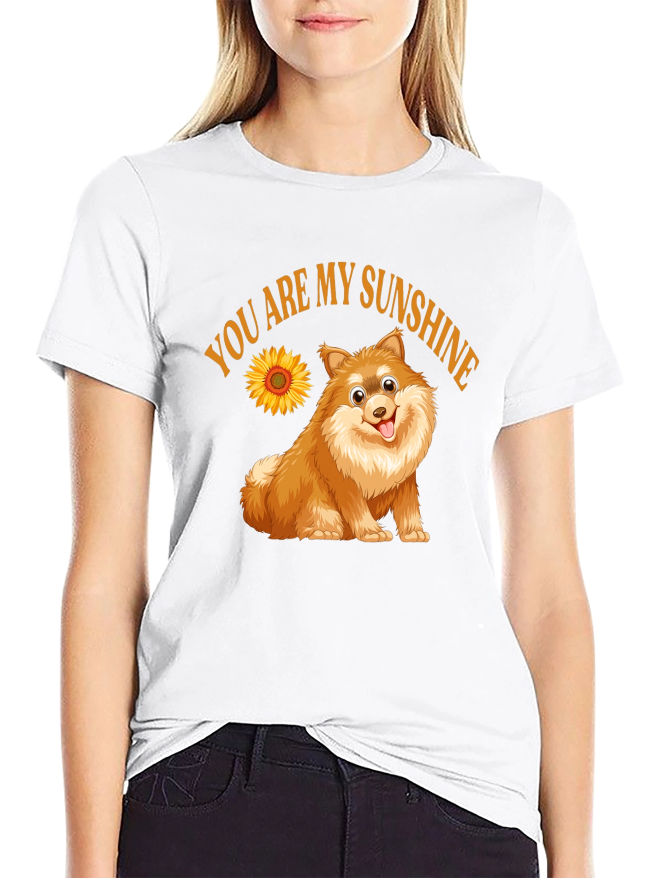 Black You Are My Sunshine Pomeranian Dog T-Shirt view 9