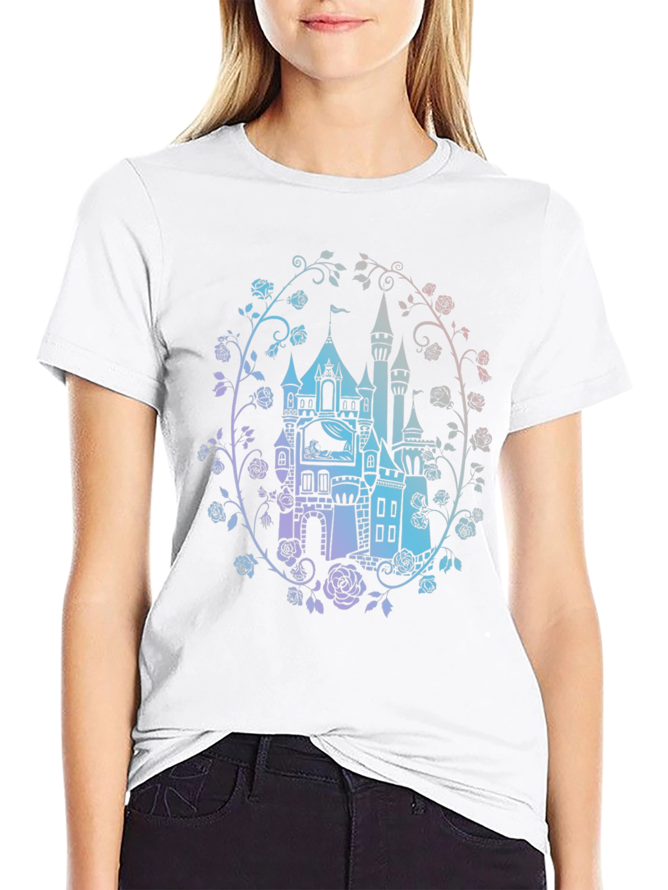 Black Enchanted Castle Black T-Shirt view 9