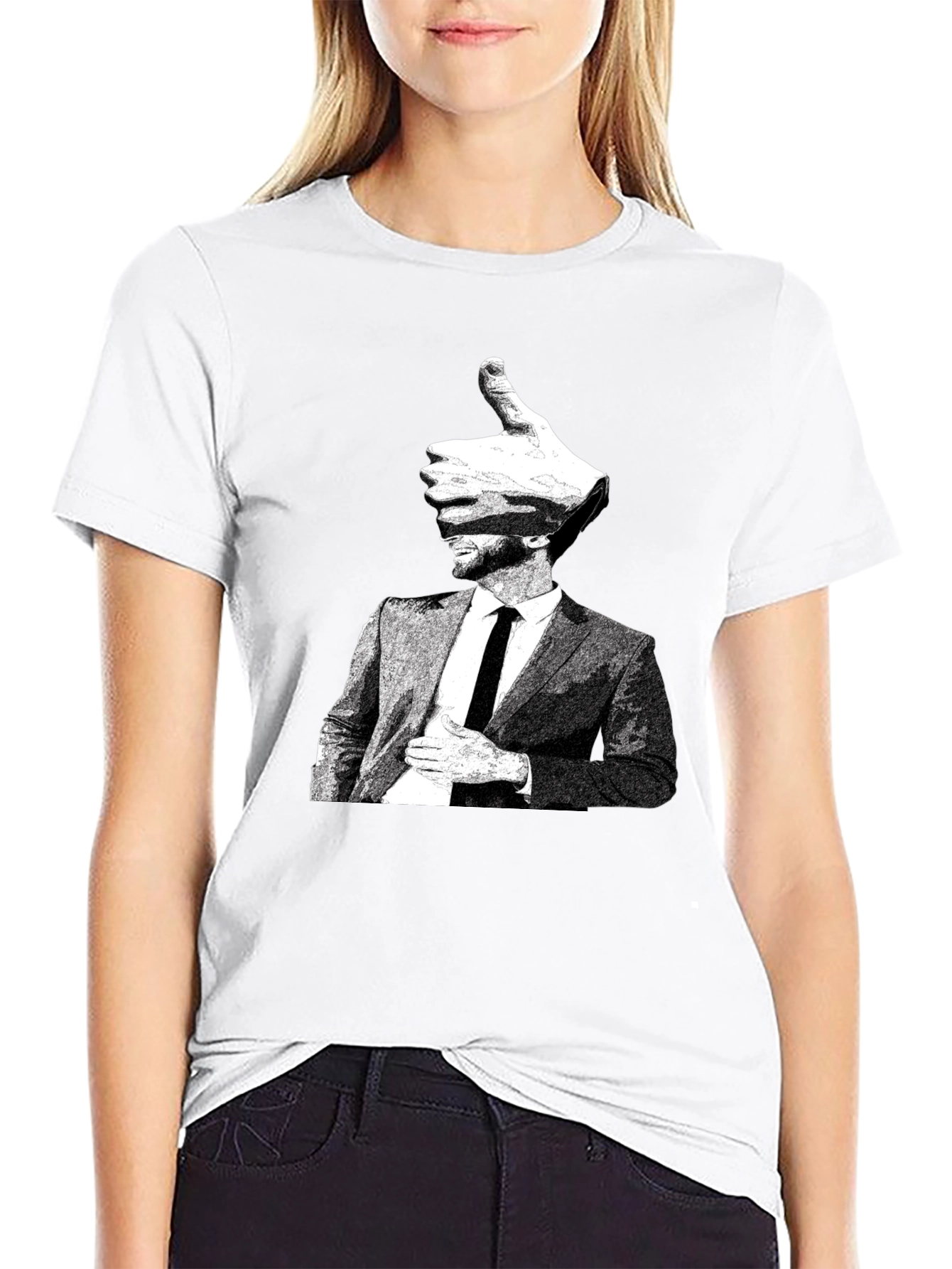 Black Thumbs Up Boss Graphic T-Shirt view 9