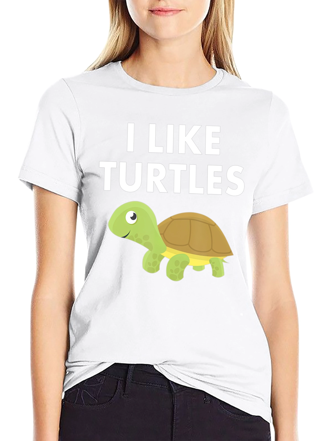 Black I Like Turtles Graphic T-Shirt - Fun & Unique Design view 9