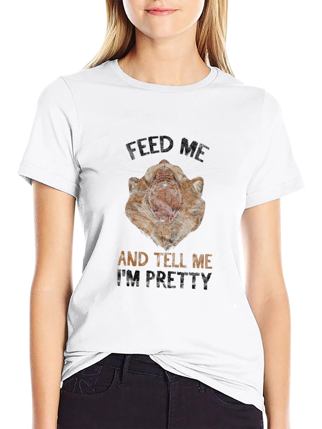 Black Feed Me And Tell Me I'm Pretty Black T-Shirt view 9
