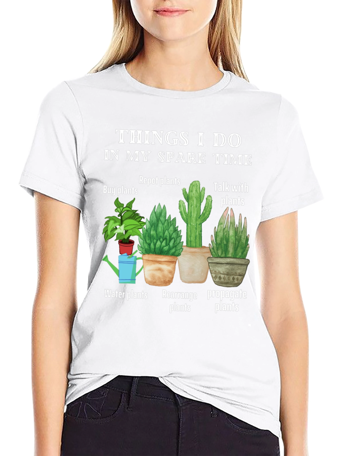 Black Plant Lover T-Shirt: Things I Do In My Spare Time view 9