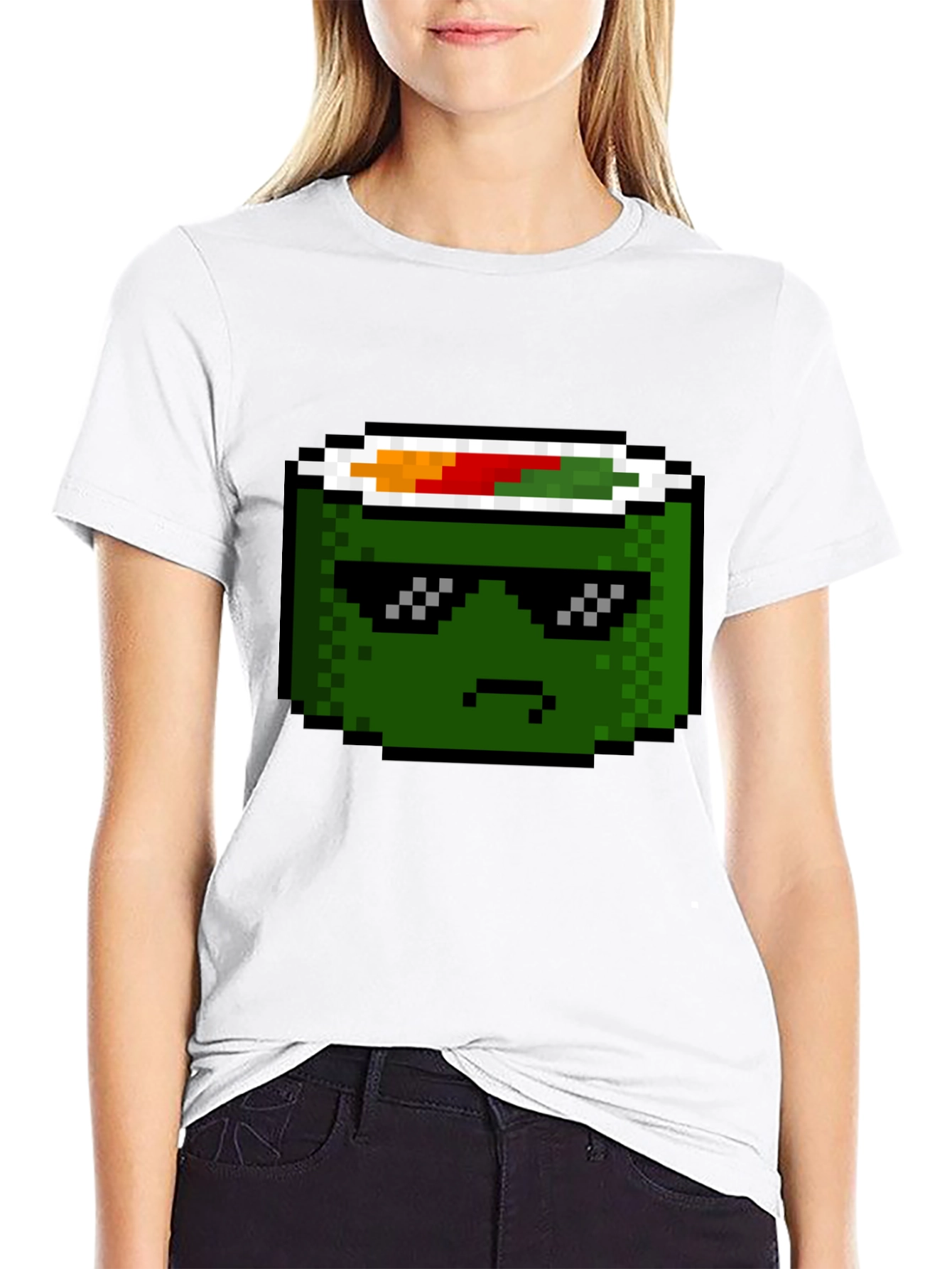 Black Pixel Sushi Roll T-Shirt - Cool Foodie Tee view 9