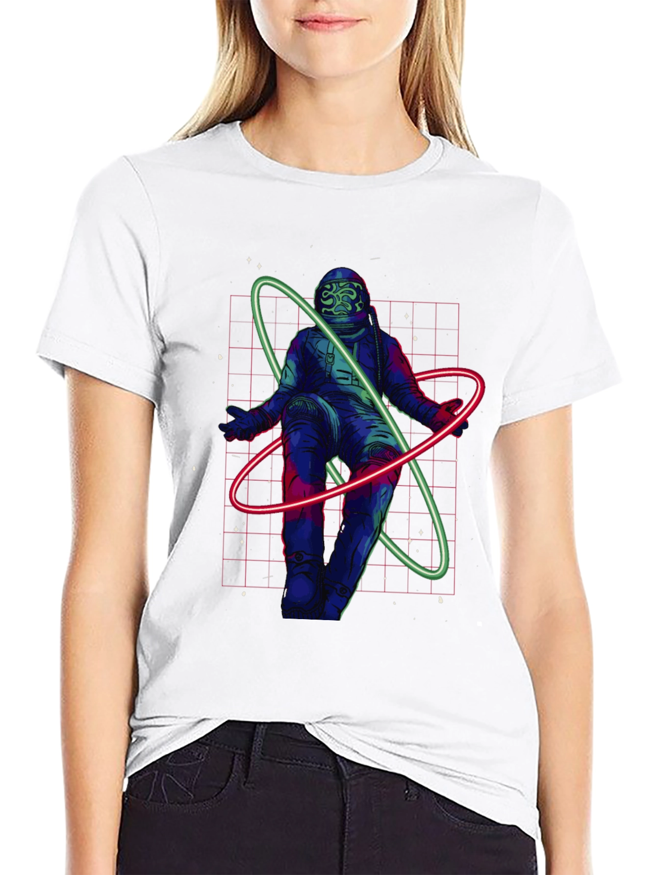 Black Astronaut Graphic T-Shirt - Space Design view 9