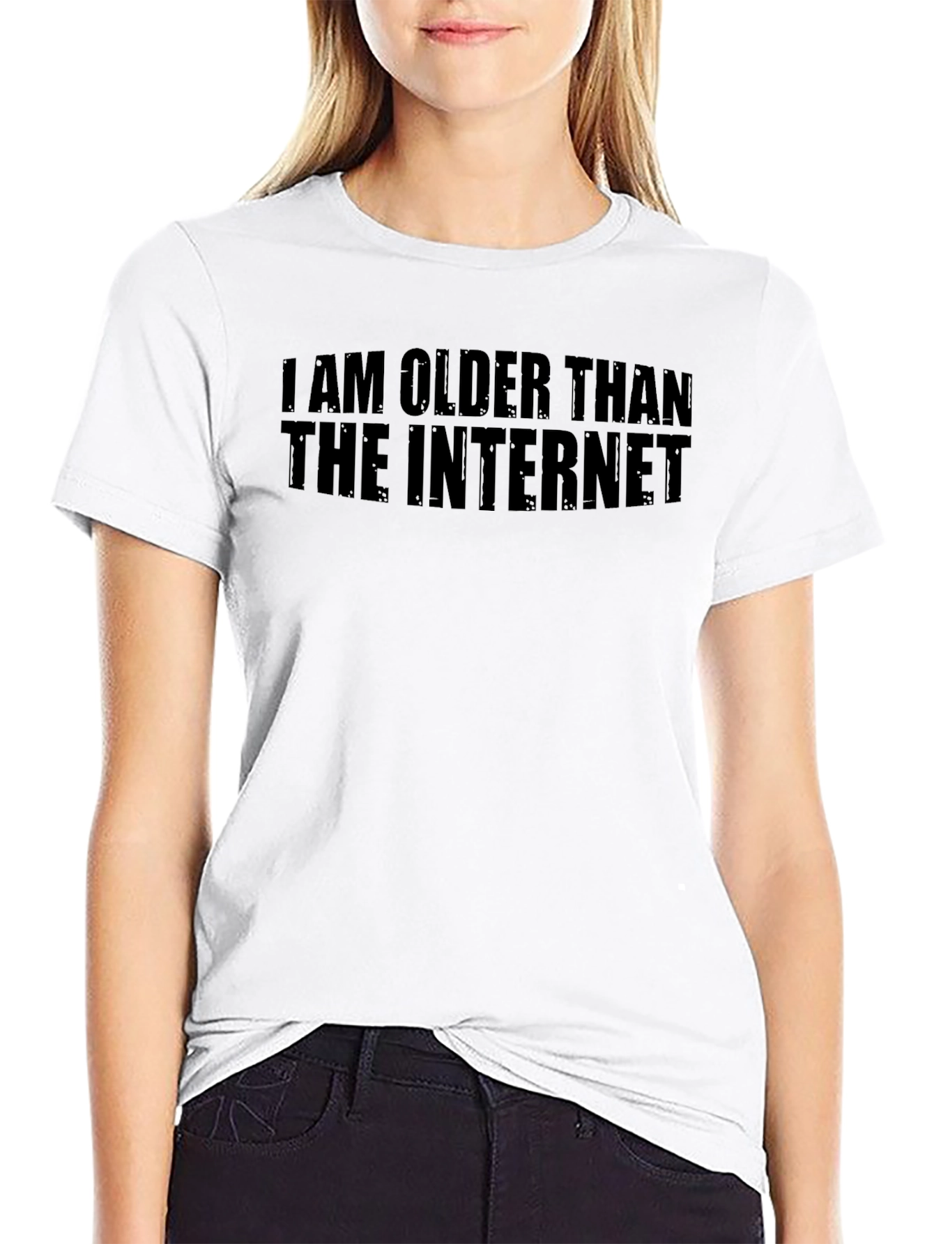 Black I Am Older Than The Internet Black T-Shirt view 9