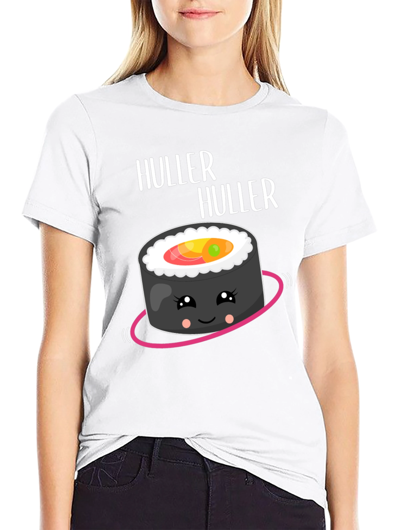 Black Huller Sushi Kawaii Style T-Shirt view 9