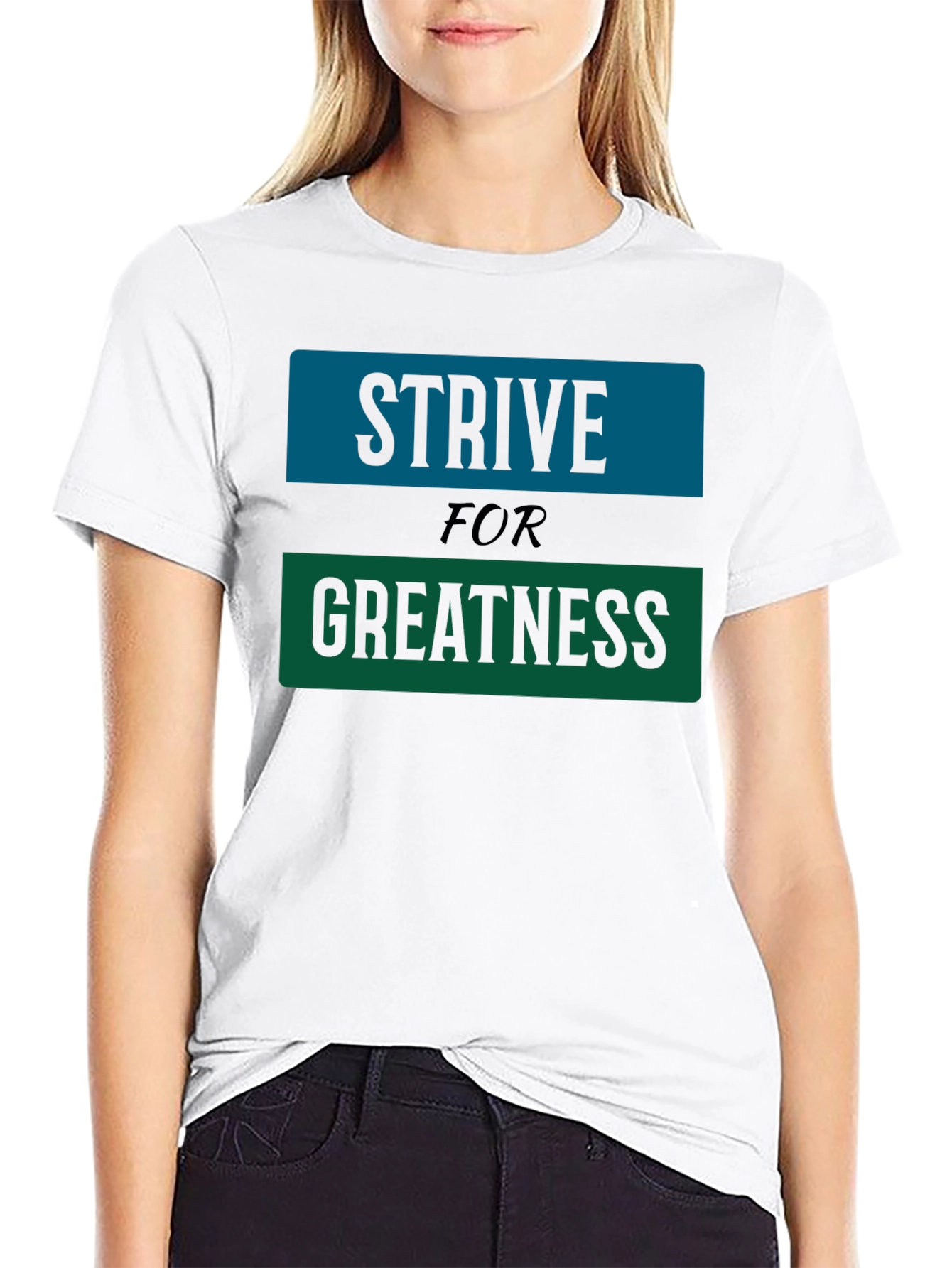 Black Strive for Greatness Graphic Tee view 9