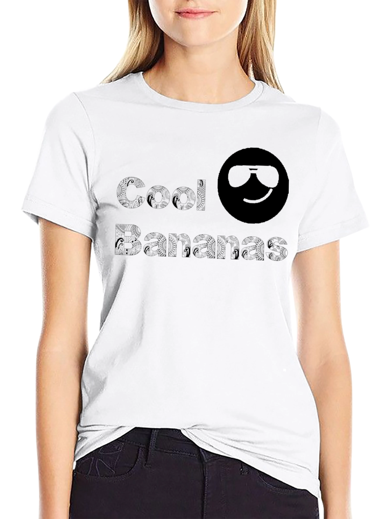 Black Cool Bananas Graphic T-Shirt - Soft Cotton Blend view 9