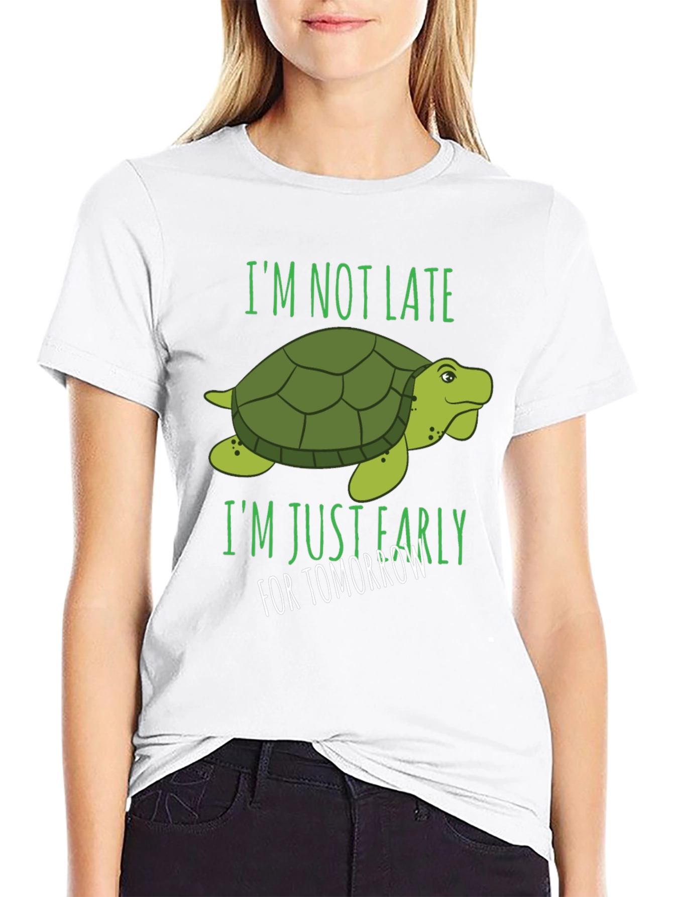 Black Funny Turtle T-Shirt - Always Early! view 9
