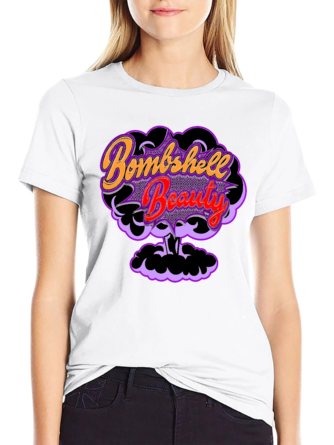 Black Bombshell Beauty Graphic T-Shirt view 9