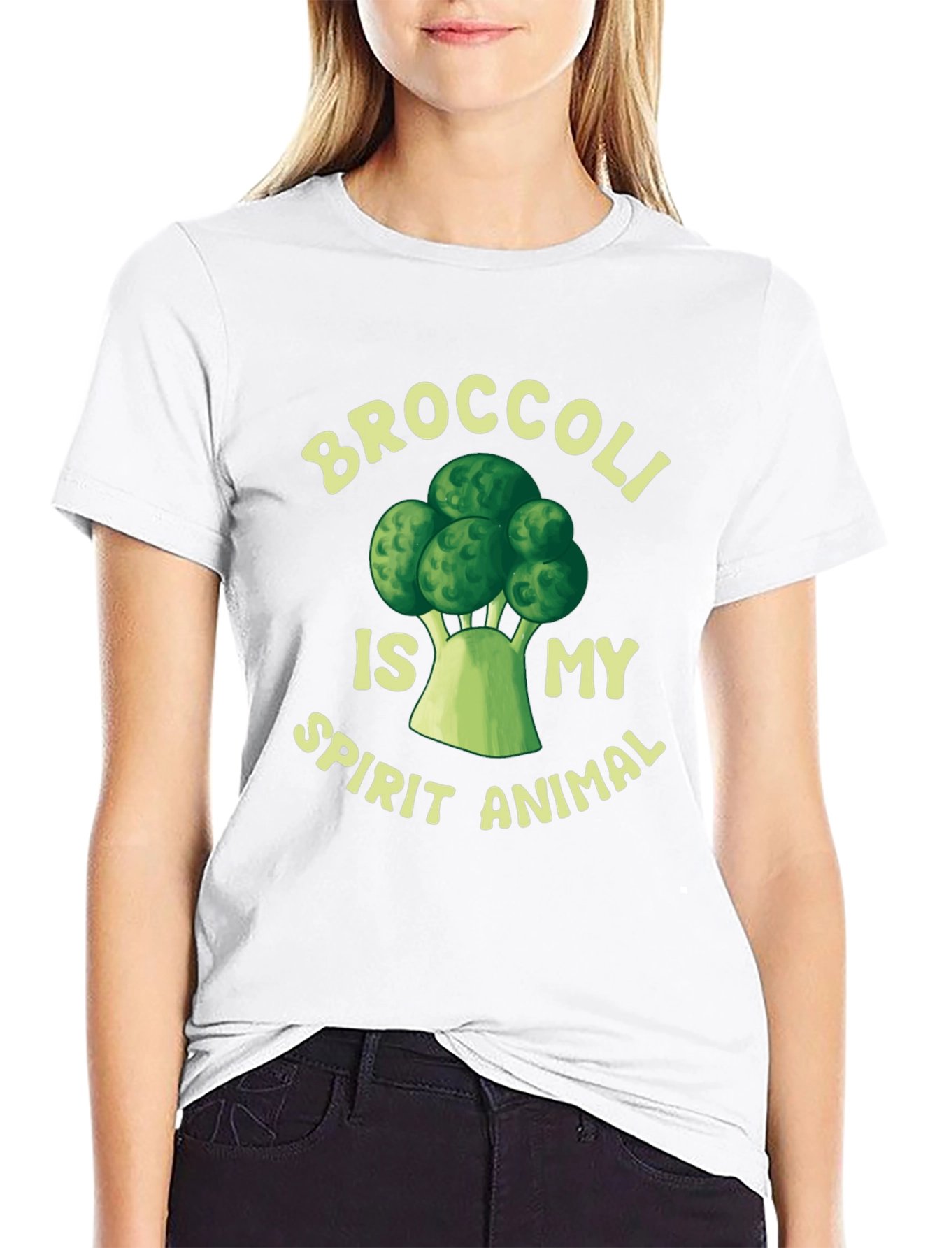 Black Broccoli is My Spirit Animal - Funny T-Shirt view 9