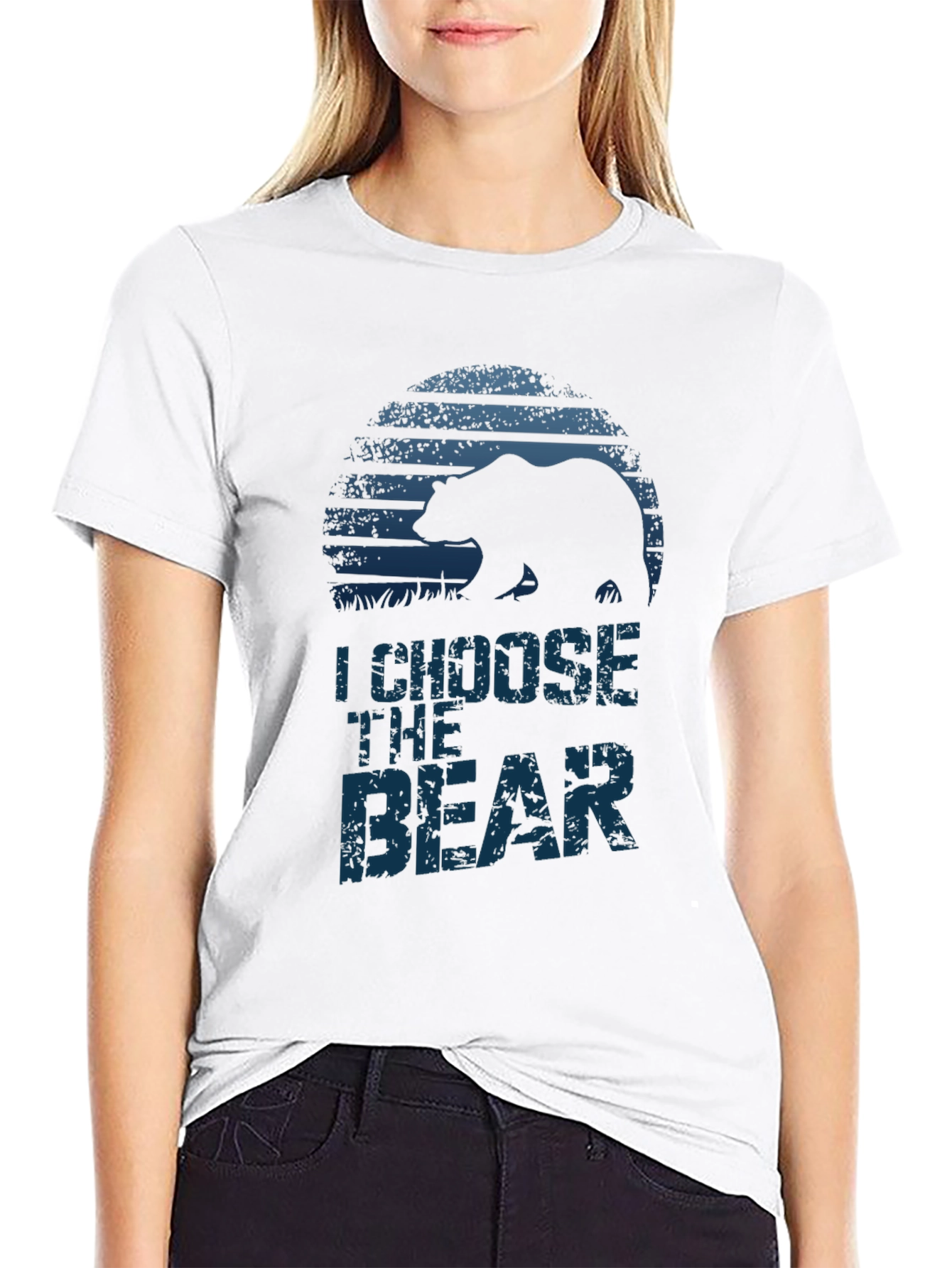 Black I Choose The Bear Graphic T-Shirt view 9