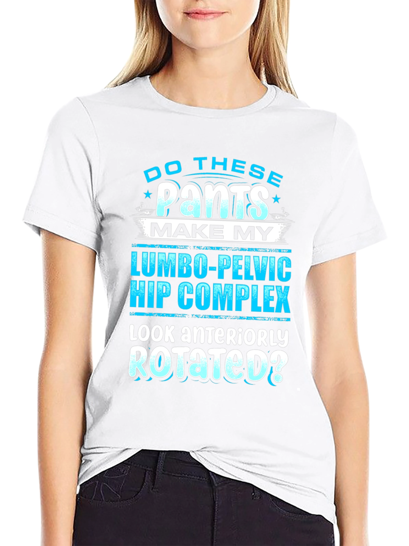 Black Funny Lumbo-Pelvic Hip Complex T-Shirt view 9