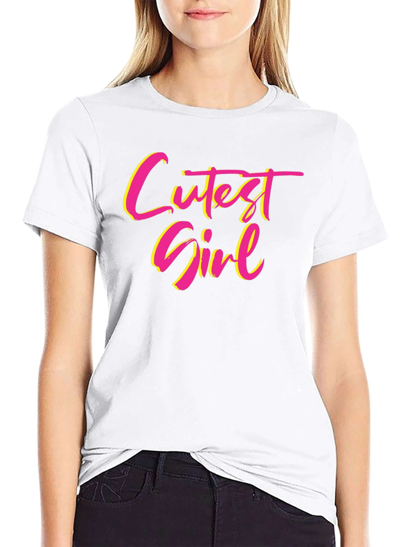 Black Cutest Girl Graphic T-Shirt - Fun & Stylish Tee view 9