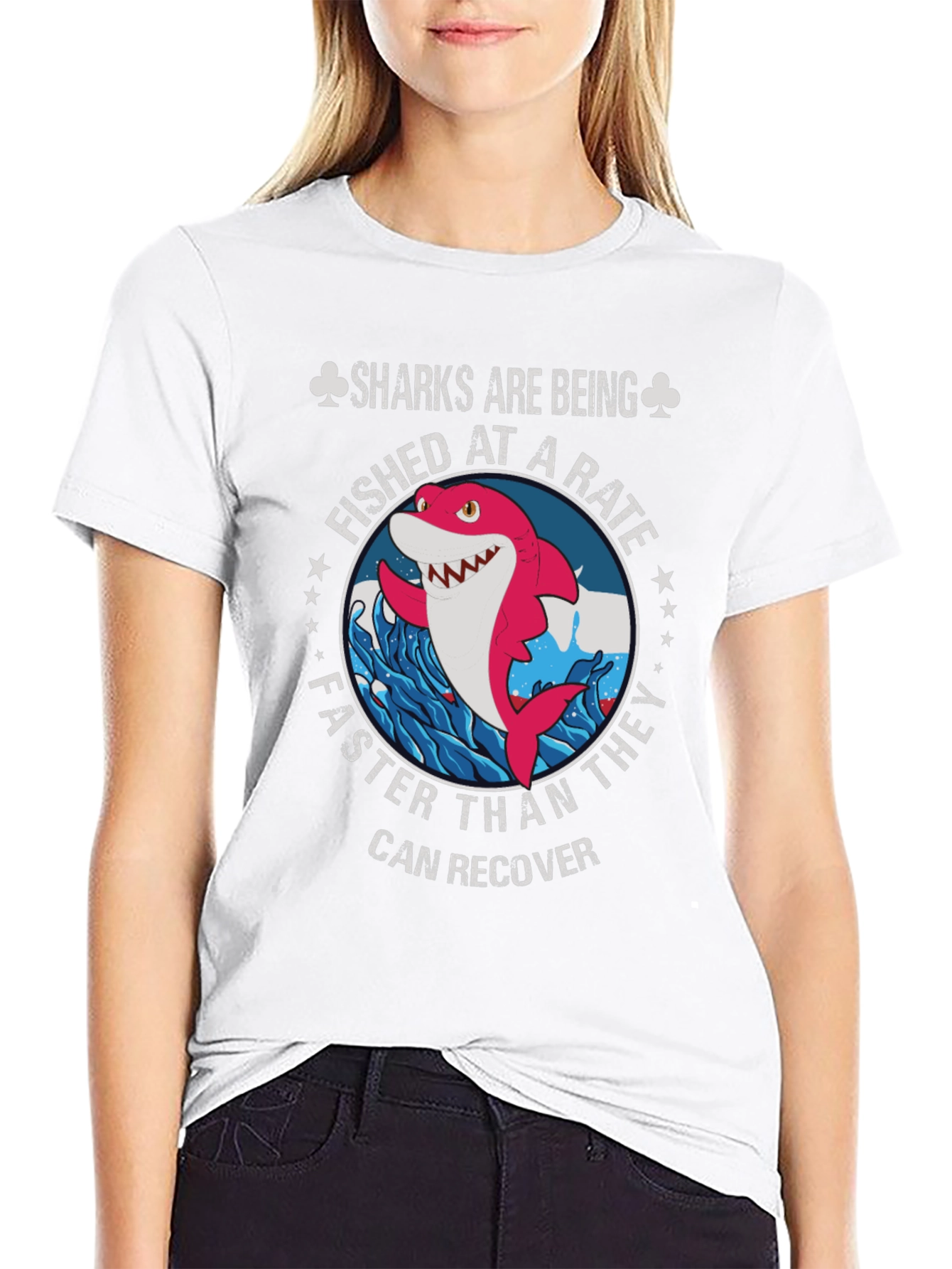 Shark Conservation T-Shirt - Sharks Are Being Fished At A Rate - 9