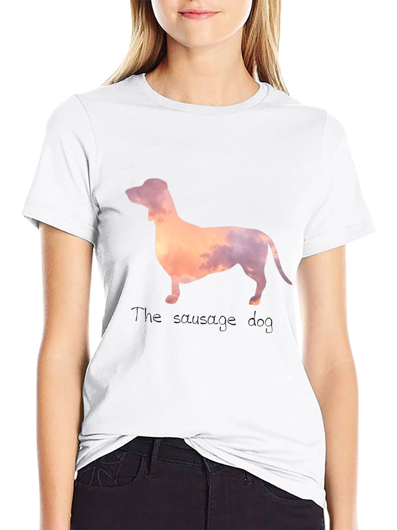 Black Sausage Dog Graphic Tee - Stylish & Unique Design view 9