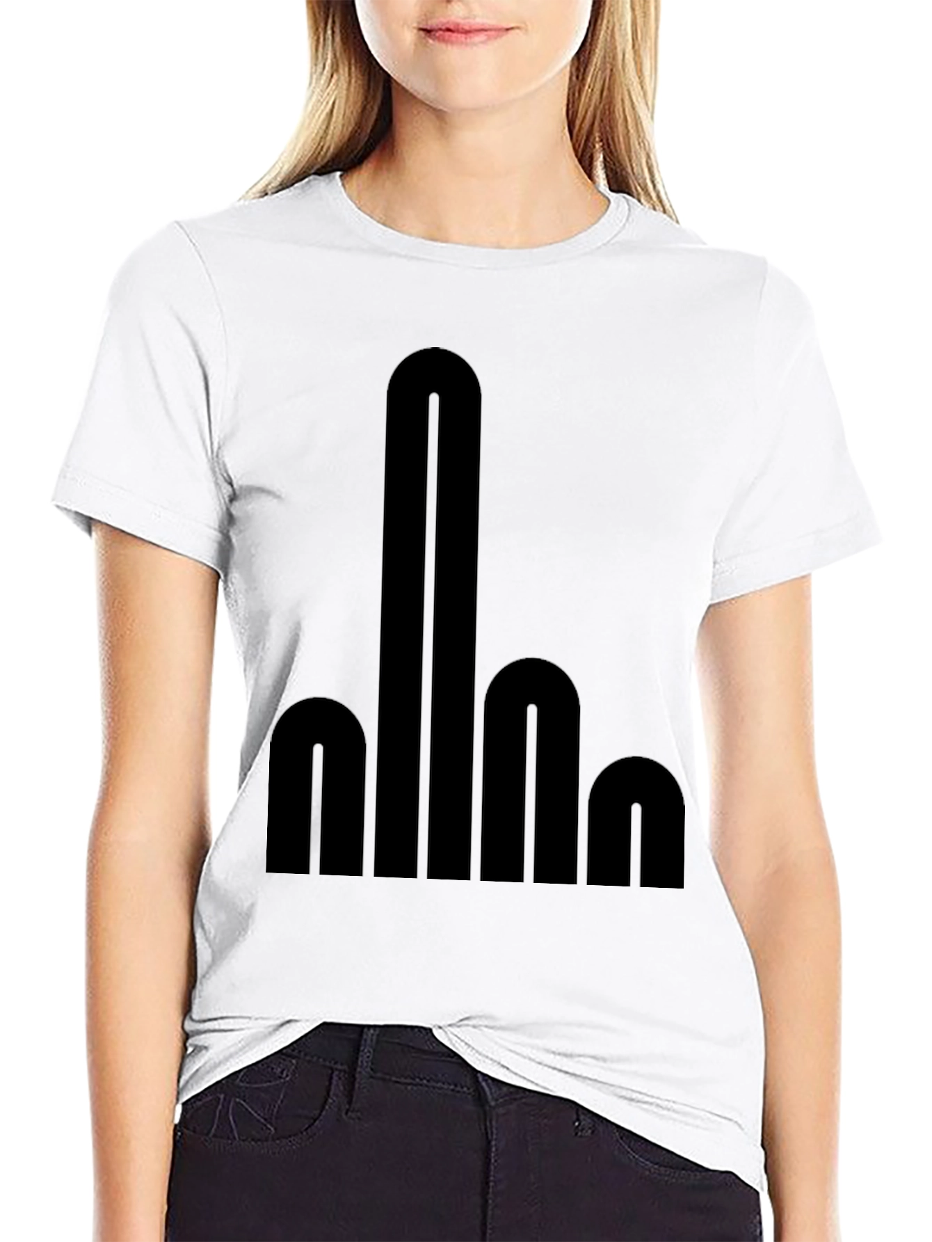 Black Bold Statement T-Shirt view 9