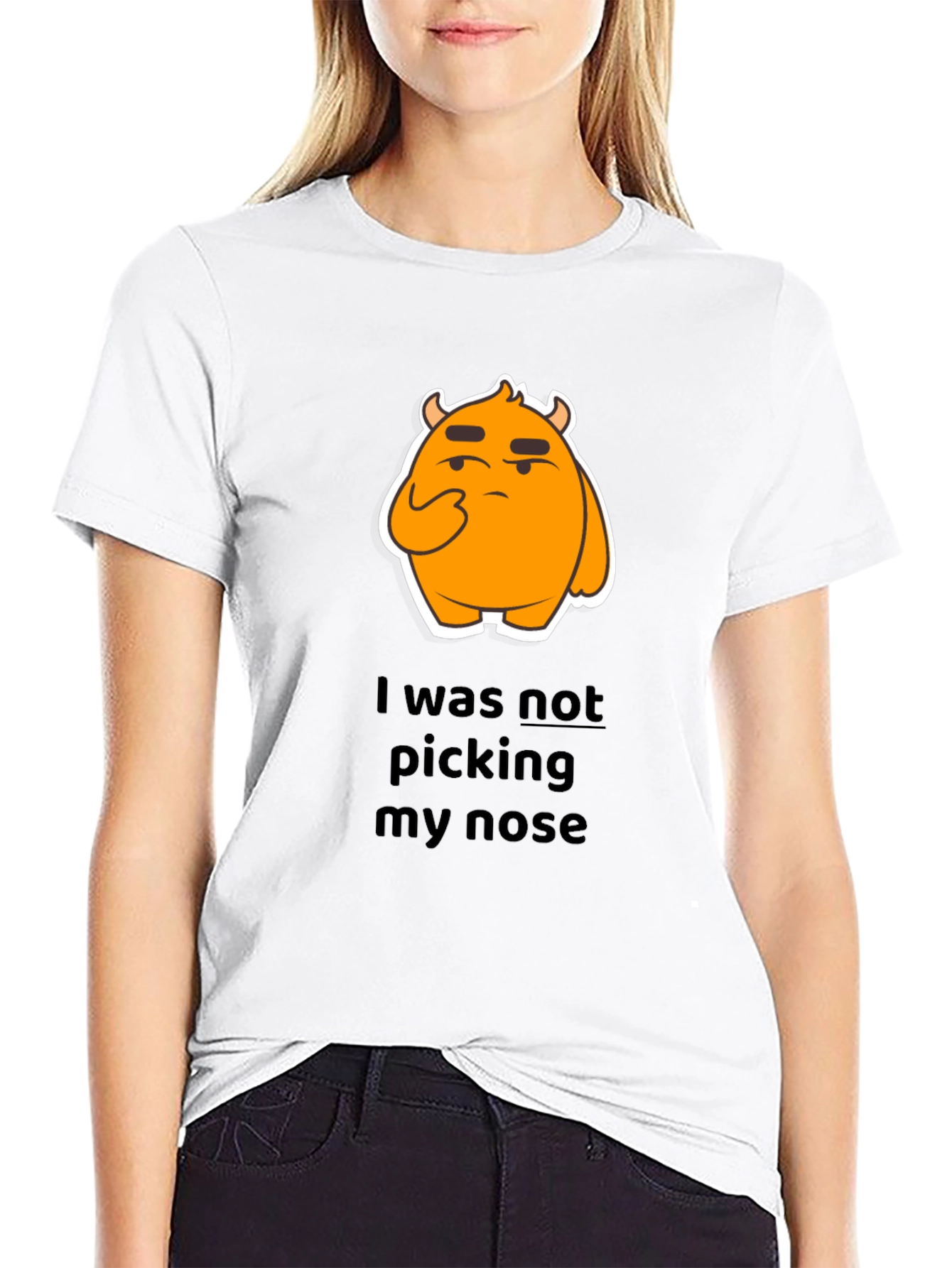 Black Funny Graphic T-Shirt - I Was Not Picking My Nose view 9