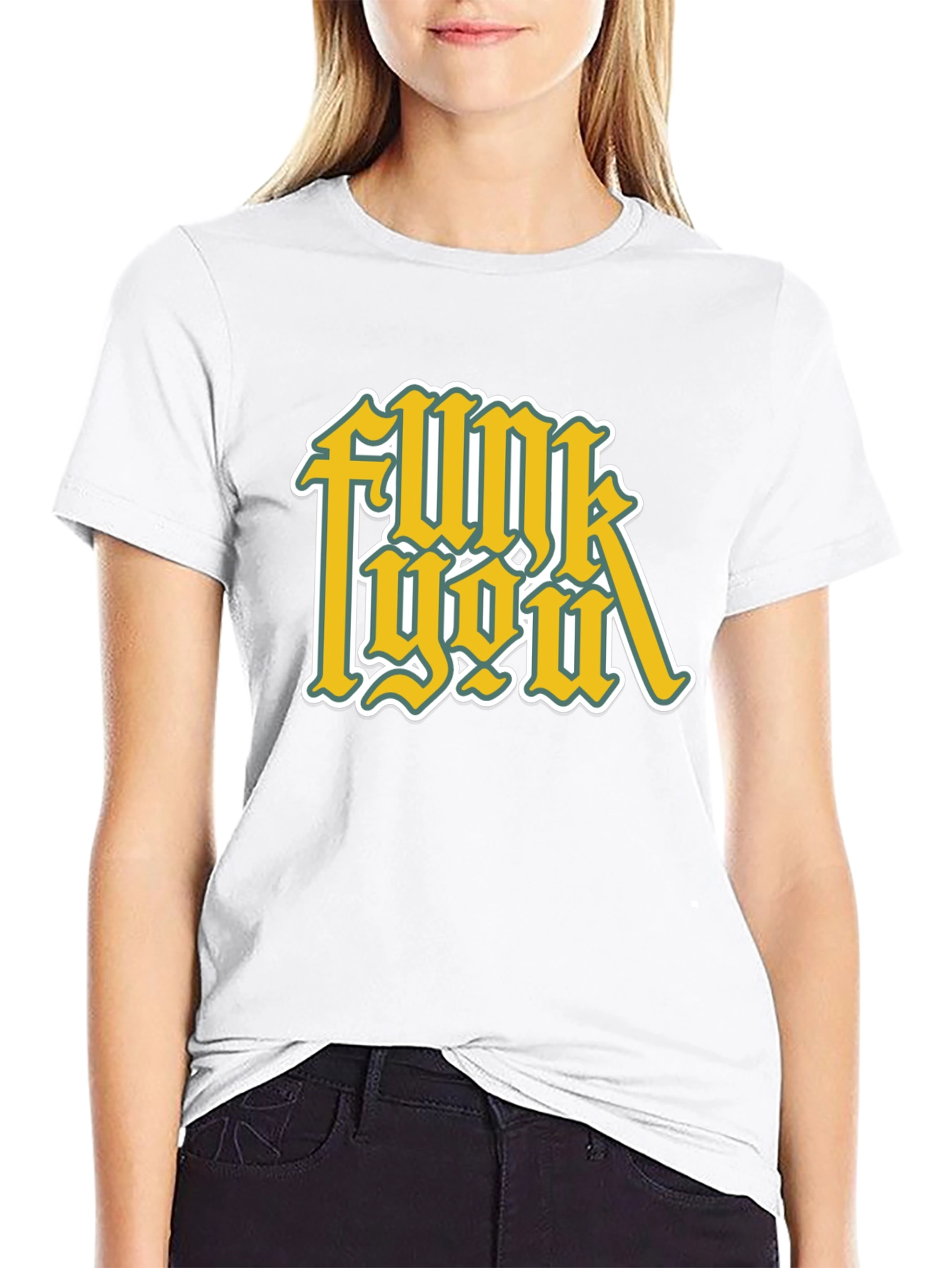 Black Funk You Graphic T-Shirt - Black Cotton Tee view 9