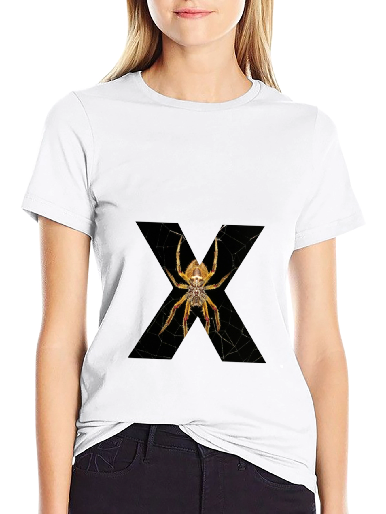 Black Spider X Graphic Tee - Men's Black Cotton T-Shirt view 9