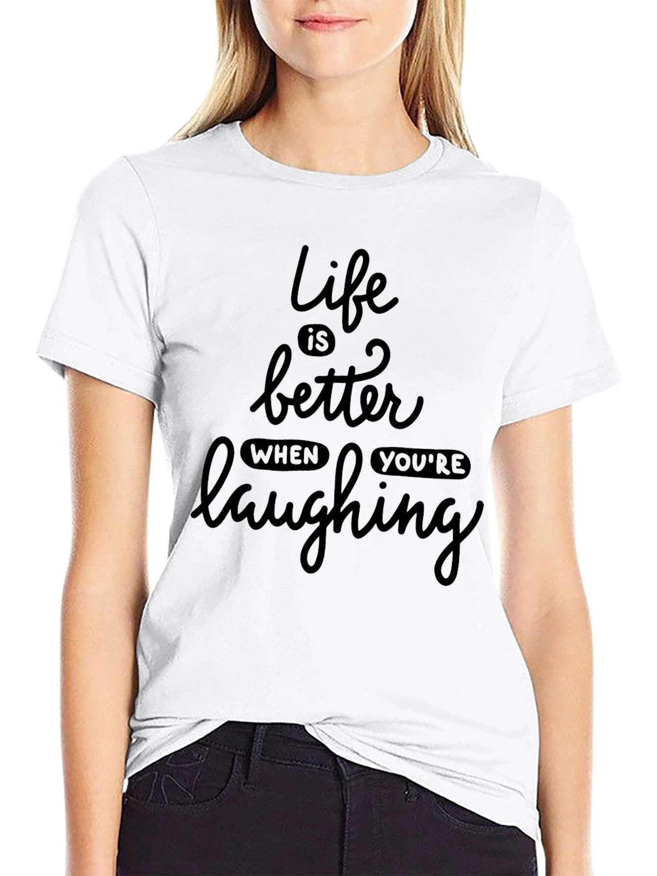 Black Life is Better Tee - Laughing T-Shirt view 9