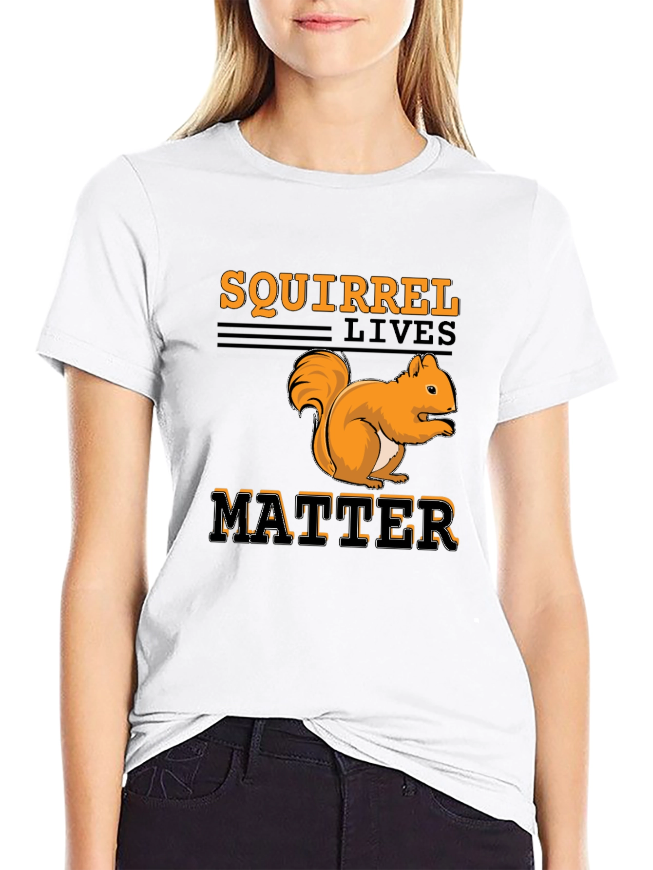 Black Squirrel Lives Matter Graphic T-Shirt view 9
