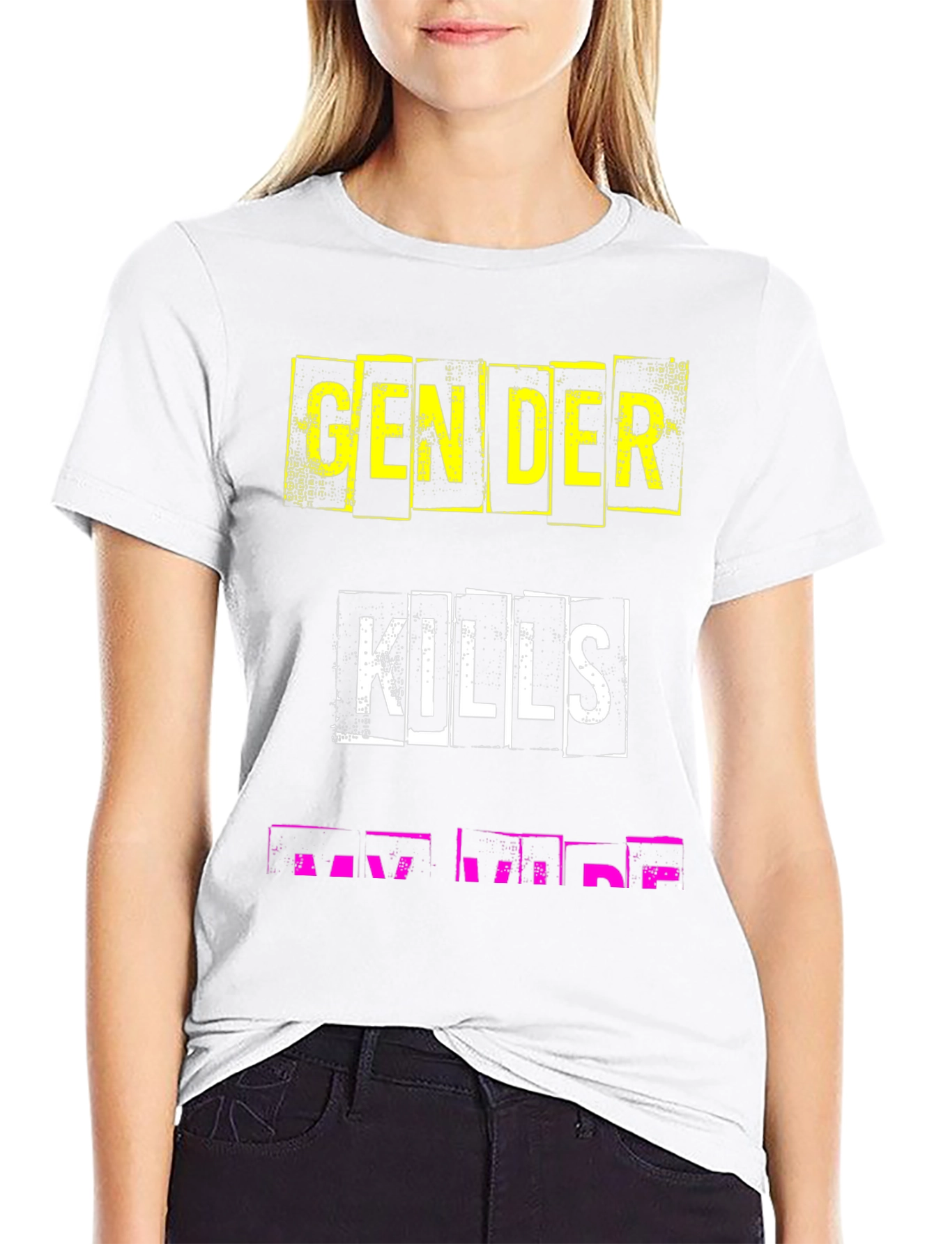 Black Gender Kills My Vibe Graphic Tee view 9