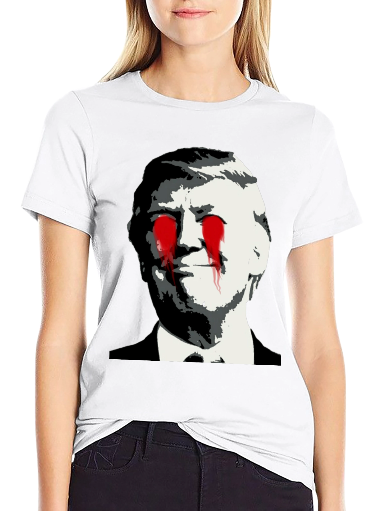 Black Political Statement T-Shirt - Graphic Design view 9