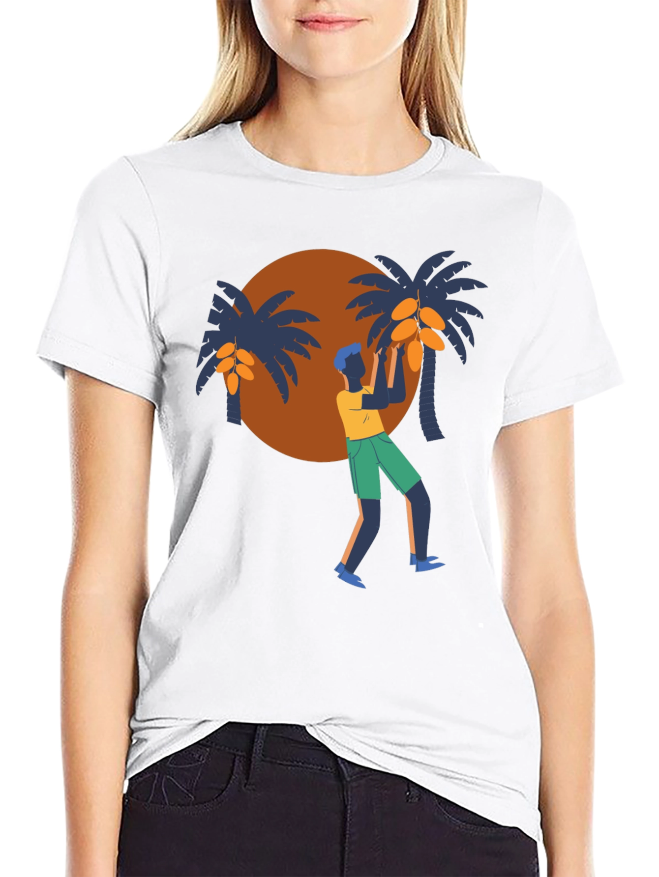 Black Tropical Harvest Black T-Shirt view 9