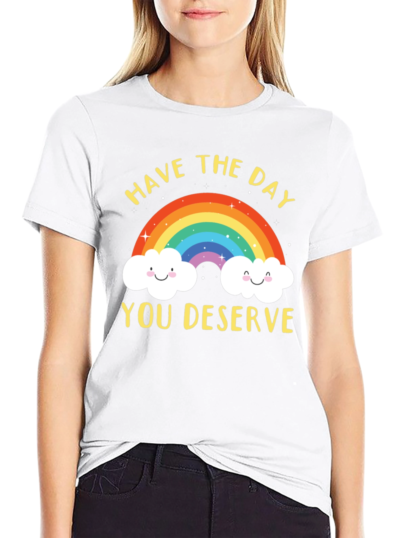 Black Rainbow Graphic T-Shirt - Have the Day You Deserve view 9