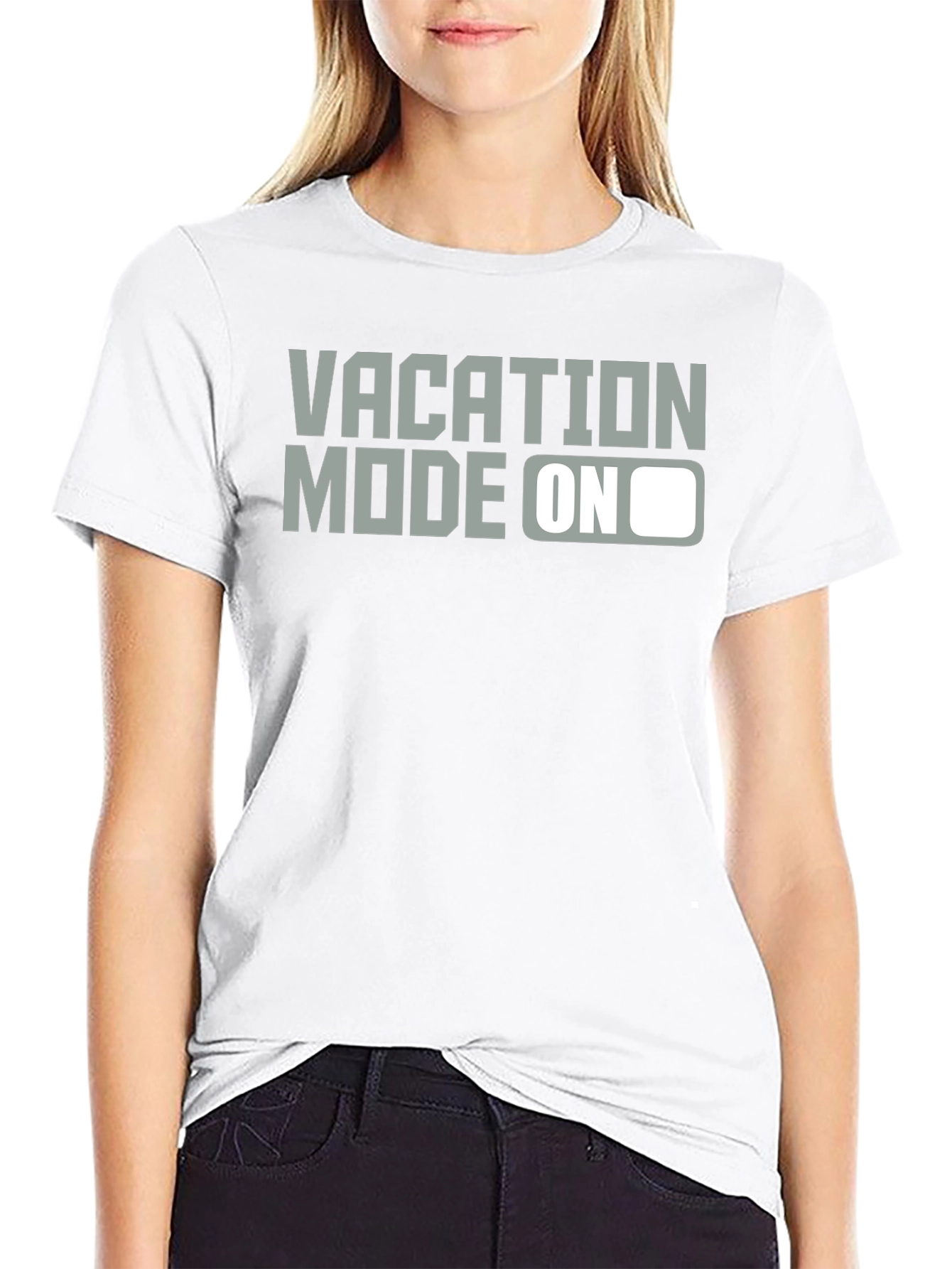 Black Vacation Mode On Graphic T-Shirt - Relax & Unwind! view 9