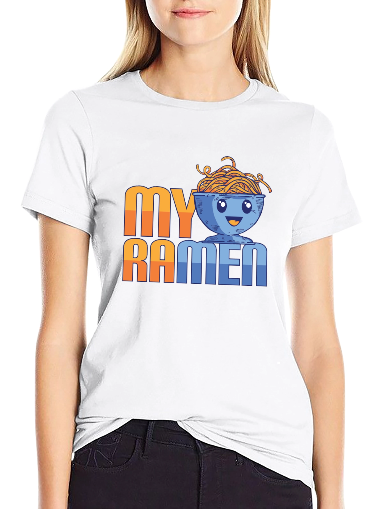 Black My Ramen Funny T-Shirt Graphic Tee view 9