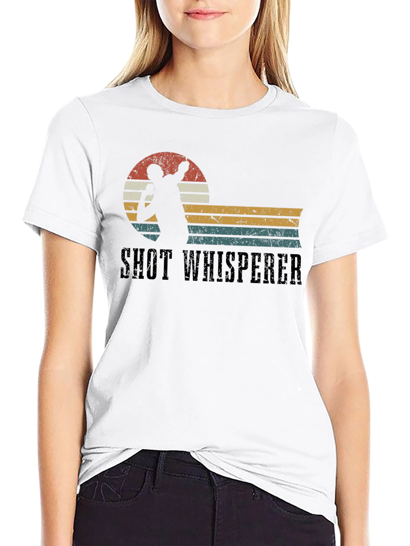 Black Shot Whisperer Throwing Sports T-Shirt view 9