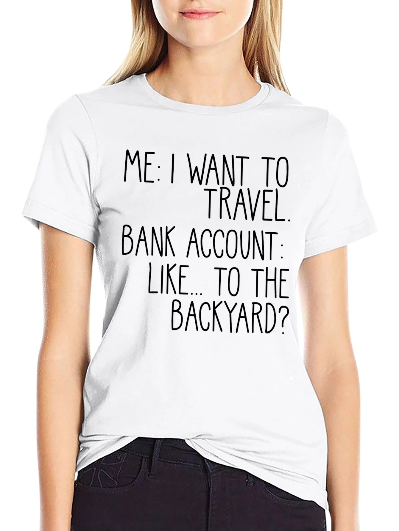 Black Funny Travel T-Shirt: Backyard Humor Tee view 9