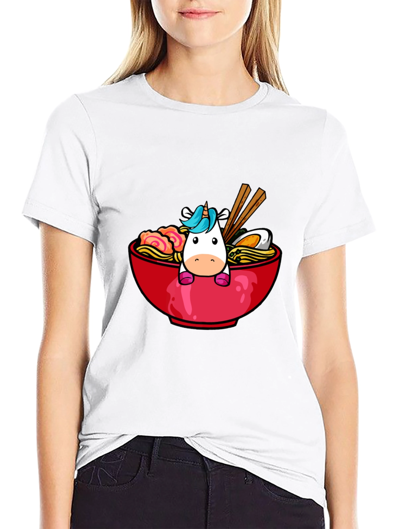 Black Unicorn Ramen Graphic Tee - Cute & Trendy view 9