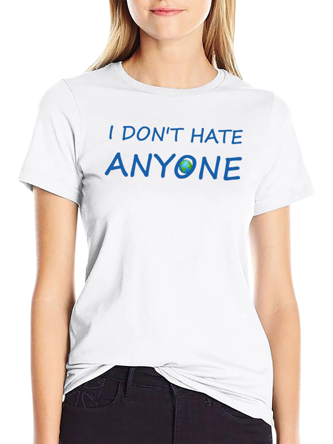 Black I Don't Hate Anyone Graphic Tee - Black view 9