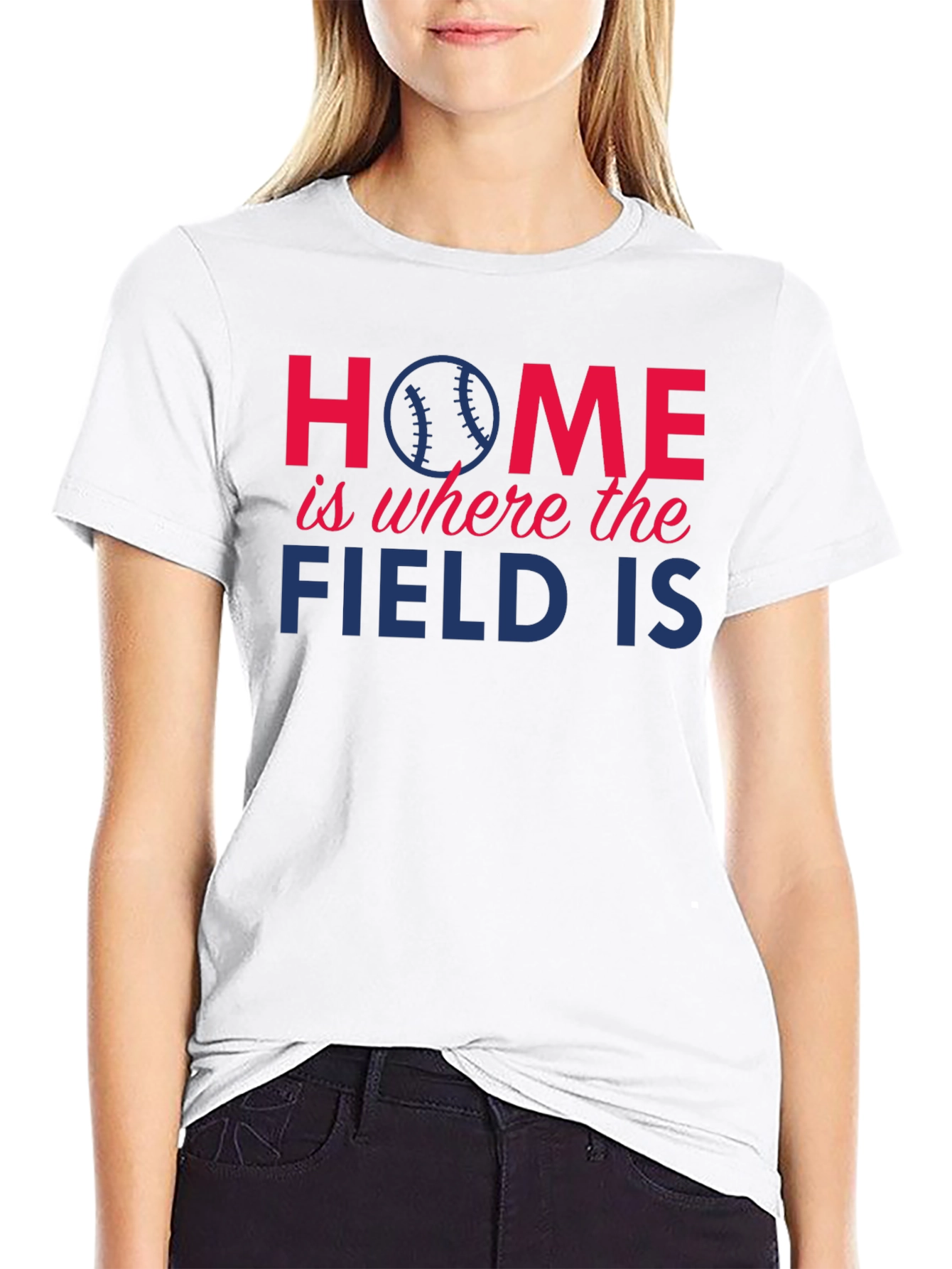 Black Baseball Home Field T-Shirt view 9