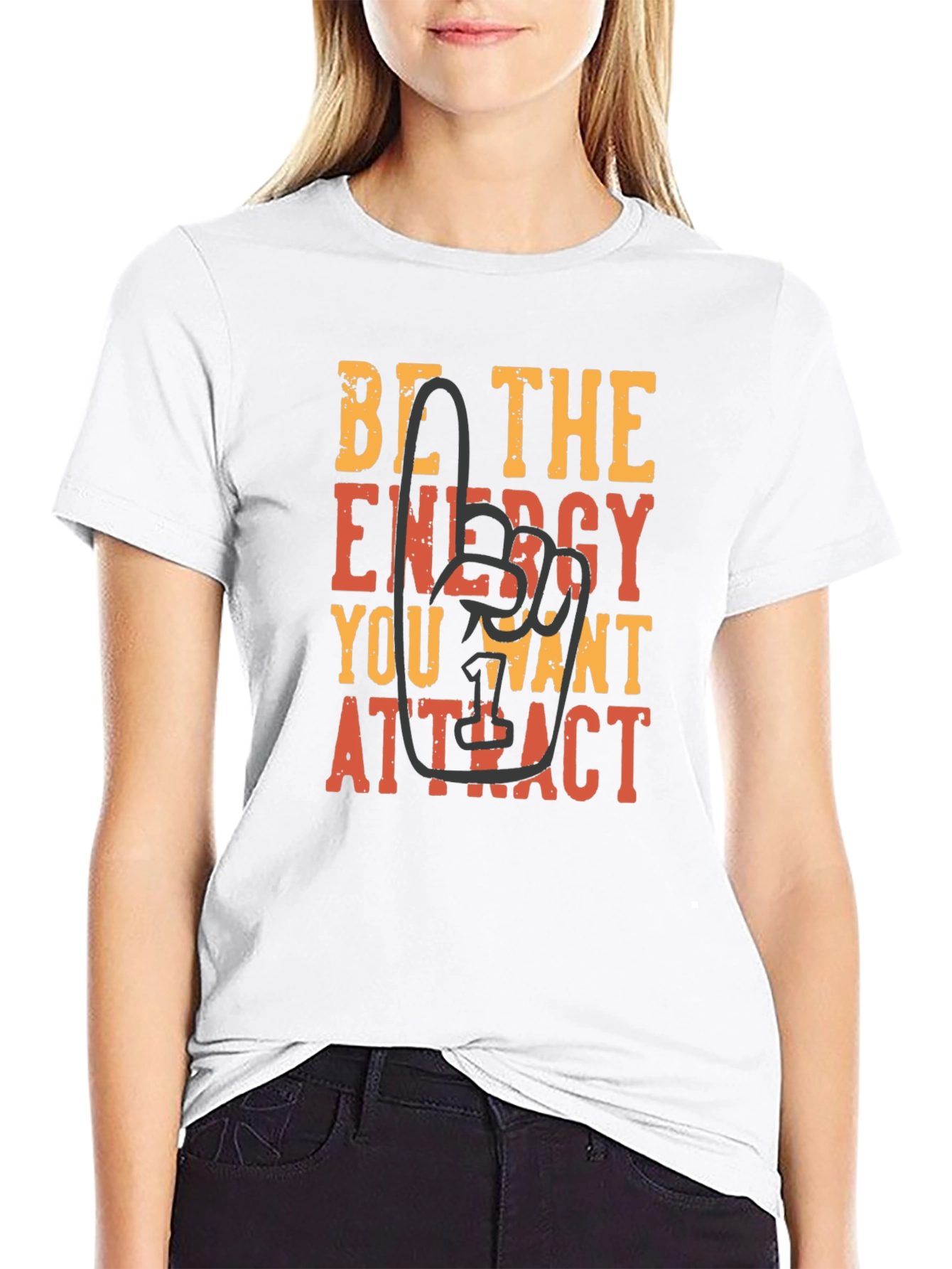 Black Be The Energy T-Shirt - Motivational Graphic Tee view 9